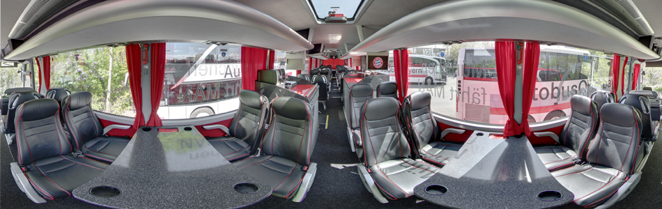 Autobus Oberbayern - Virtuelle Rundgänge durch Reisebusse.